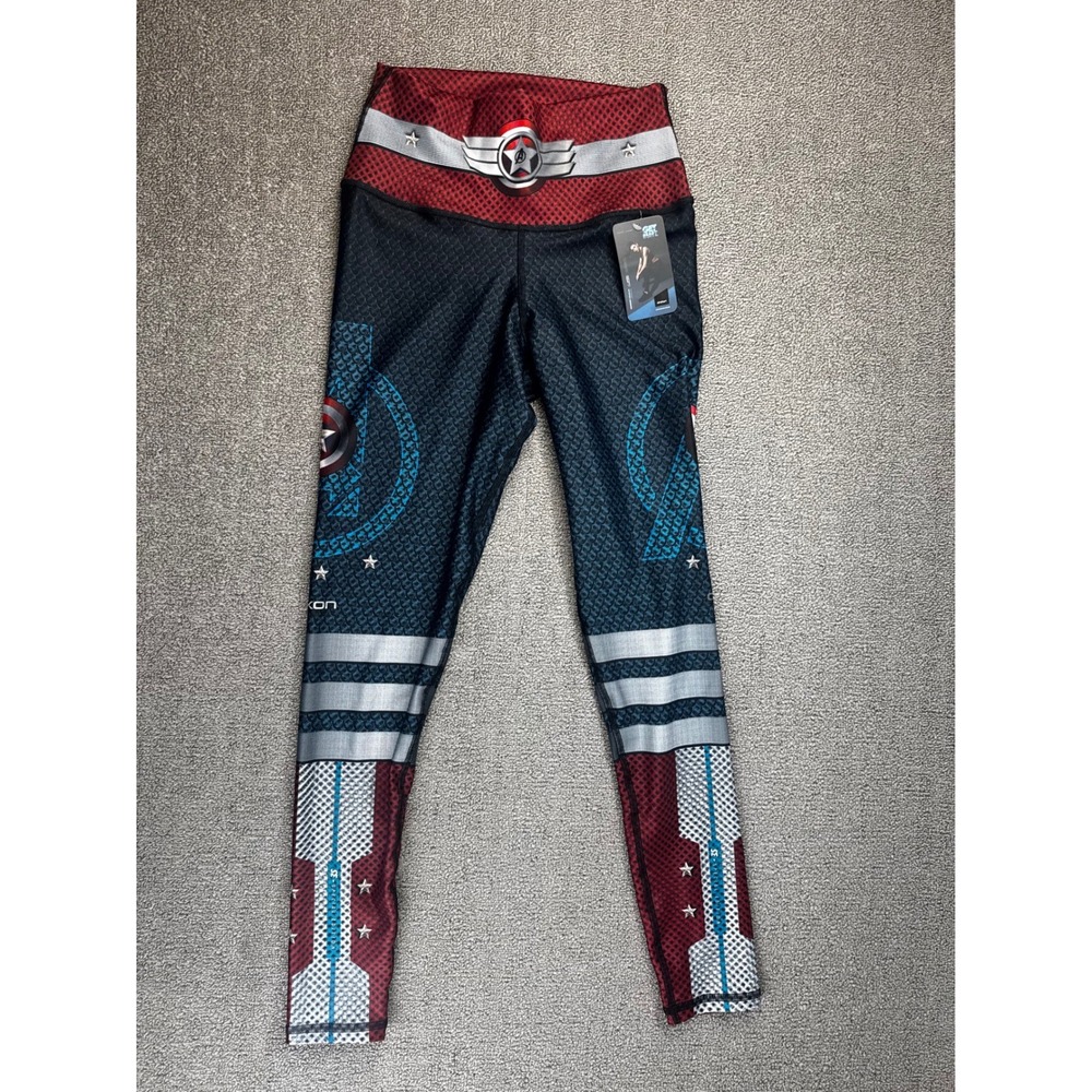 Drakon Captain America Avengers Cool Fit Leggings Womens One Size NWT Marvel